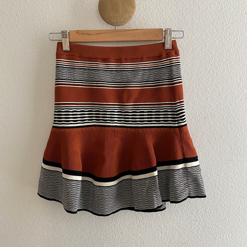 Sandro Paris Striped Ribbed Mini Skirt - Picture 6 of 8
